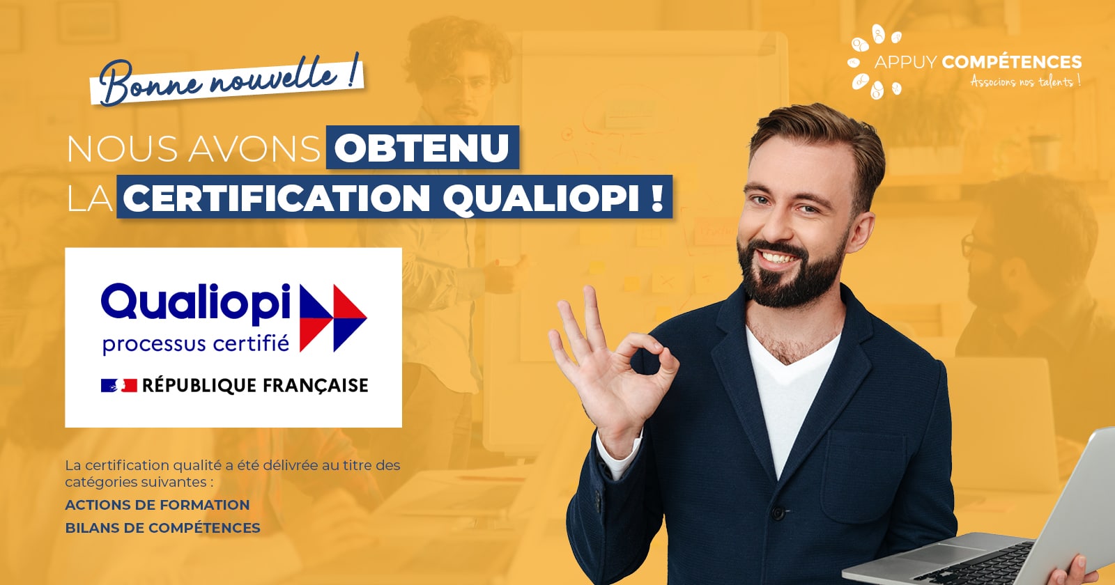 Certification Qualiopi - Appuy Compétences Certifié ! - Appuy Compétences